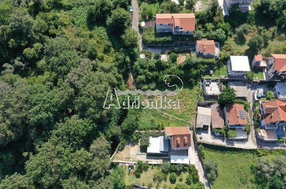 Отличный участок под застройку с прекрасным видом на море, Прчань, Котор - фото