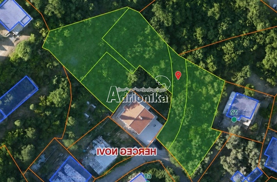 Урбанизированный участок с видом на море, Топла, Херцег-Нови - фото