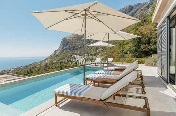 Современная вилла с бассейном и панорамным видом на море, Близикуче - Будва - фото