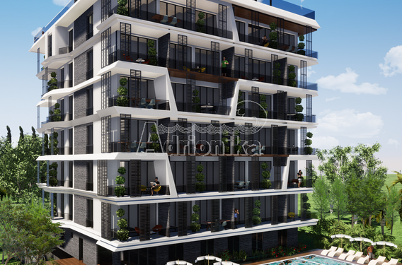 Пентхаус с большой террасой на крыше в Бечичи - фото