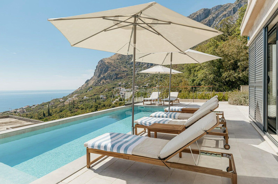 Современная вилла с бассейном и панорамным видом на море, Близикуче - Будва - фото